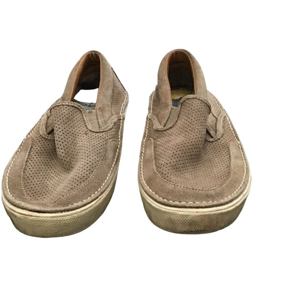 SPERRY MENS TAN TOP SIDER LEATHER UPPER SNEAKER SHOES SIZE 11.5 - Picture 3 of 8